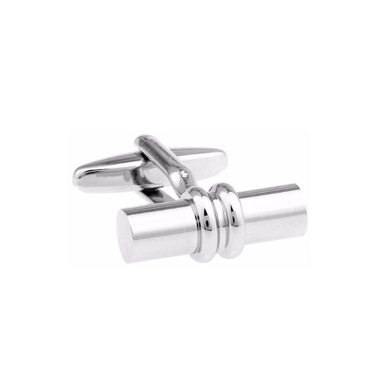 Charles William Elegant Silver Round Barrel Cufflinks