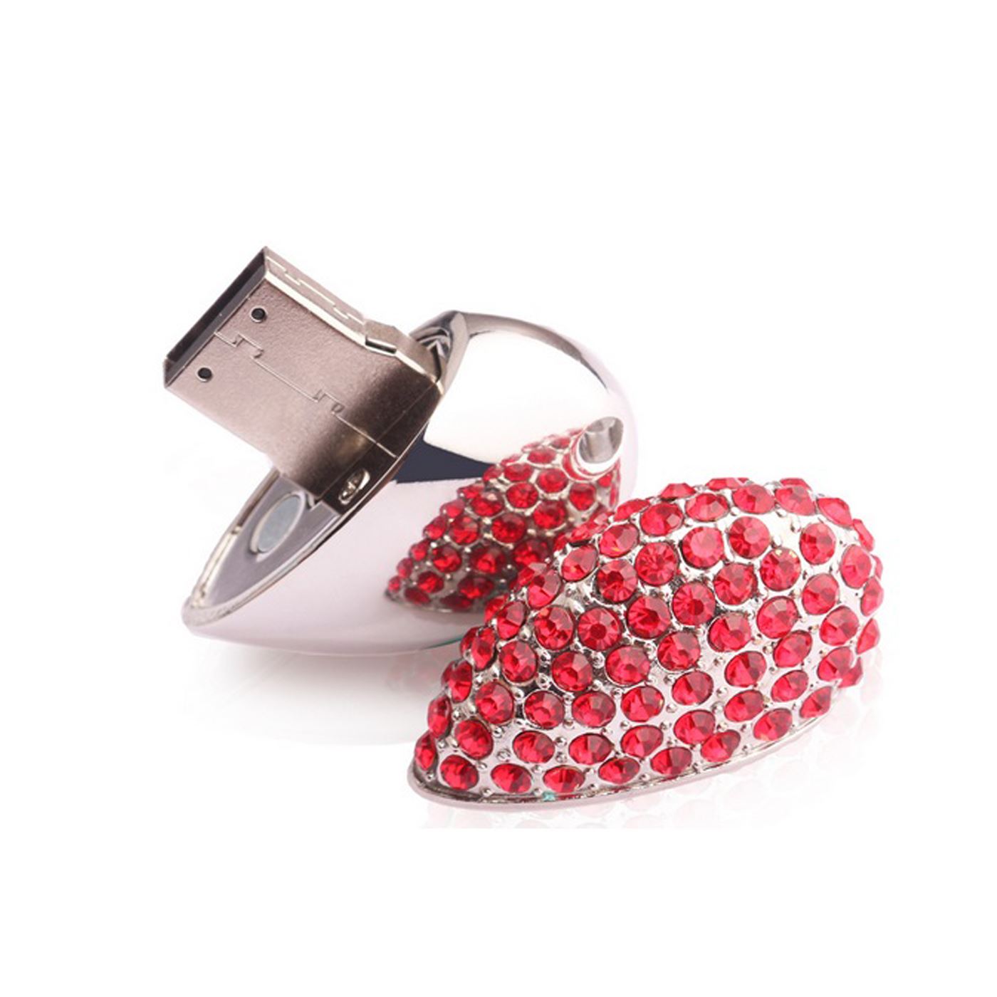 Charm Bracelet Necklace Working 8GB USB Flashdrive Memory Novelty Silver Red UK