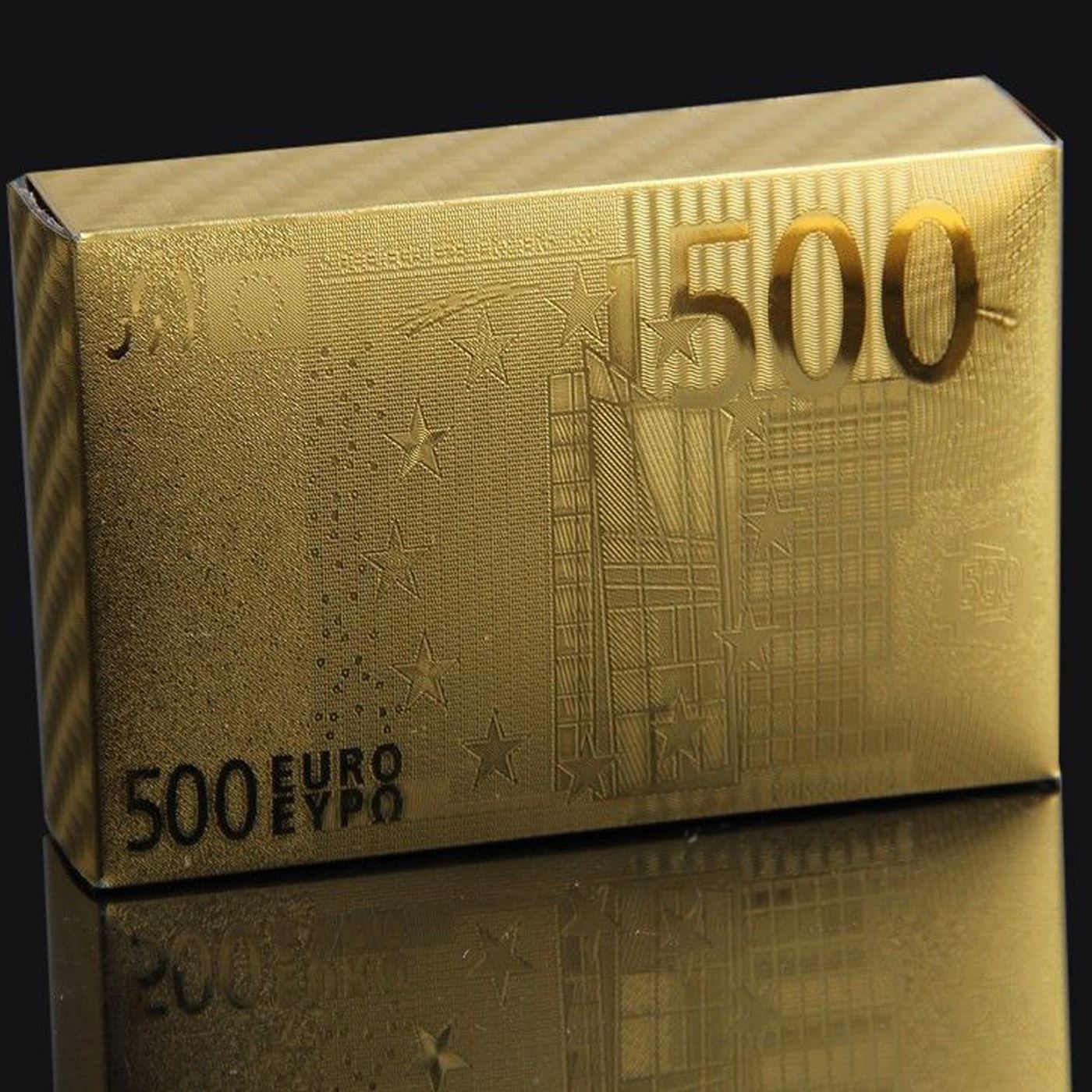 Premium 24K Gold Playing Card Euro Golden Foil Full Poker High Waterproof Deck Cards