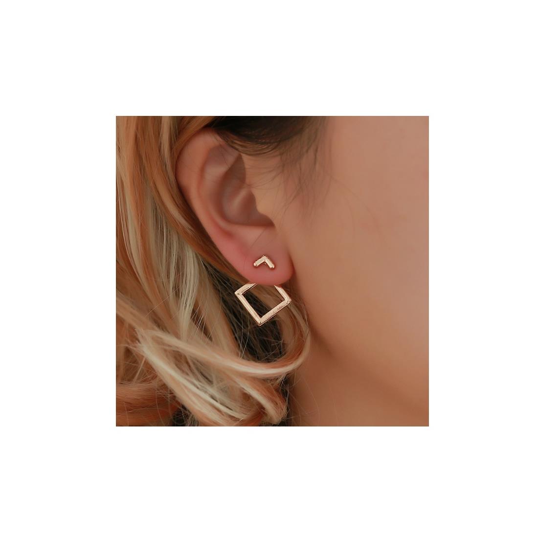 Charles William Unique Behind Ear Gold Triangle Shape Earring Fashion Jewellery Girls Teens Ear Ring
