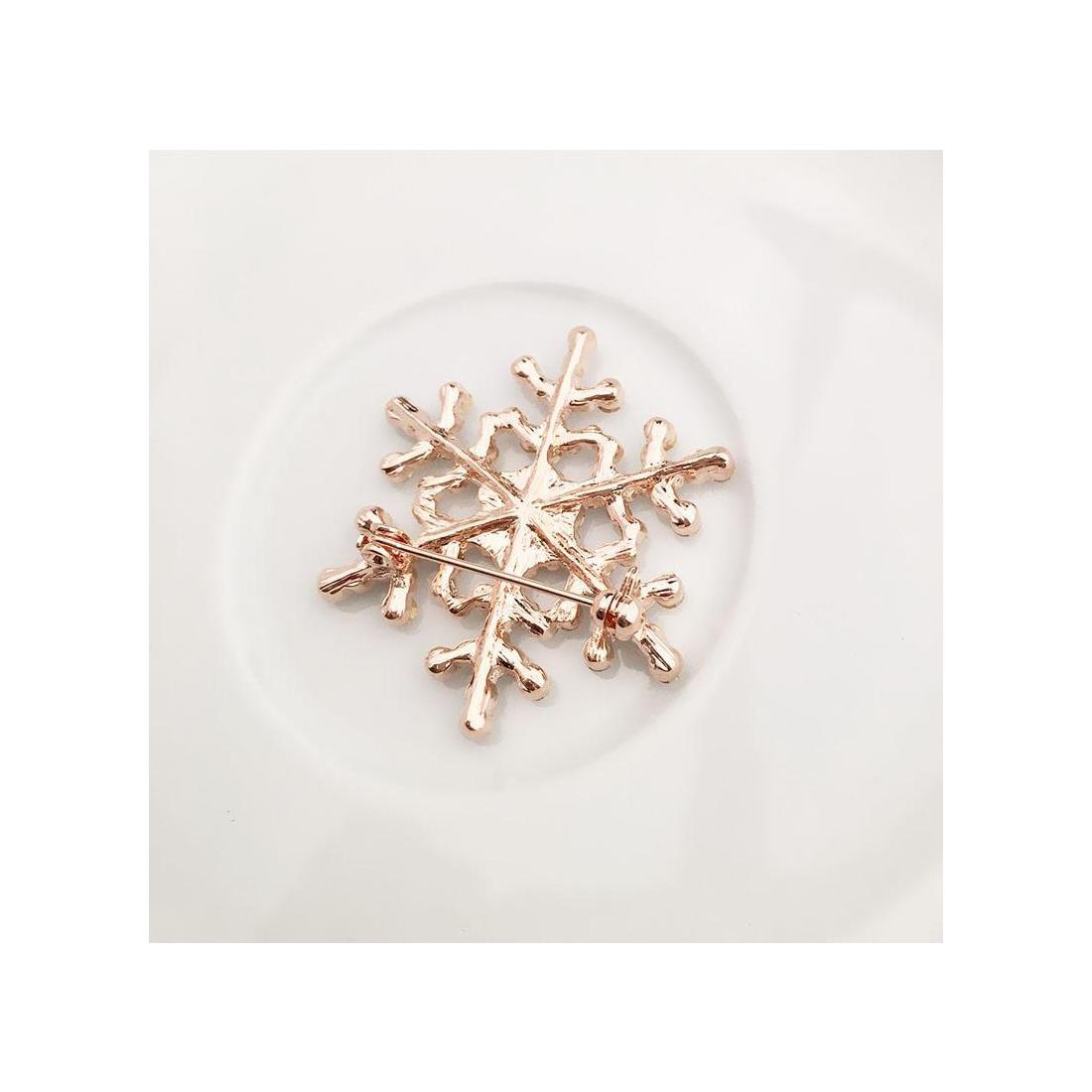Charles William Gold Brooch Dress Fashion Costume Jewellery Snowflake Star Brooches Gown Robe