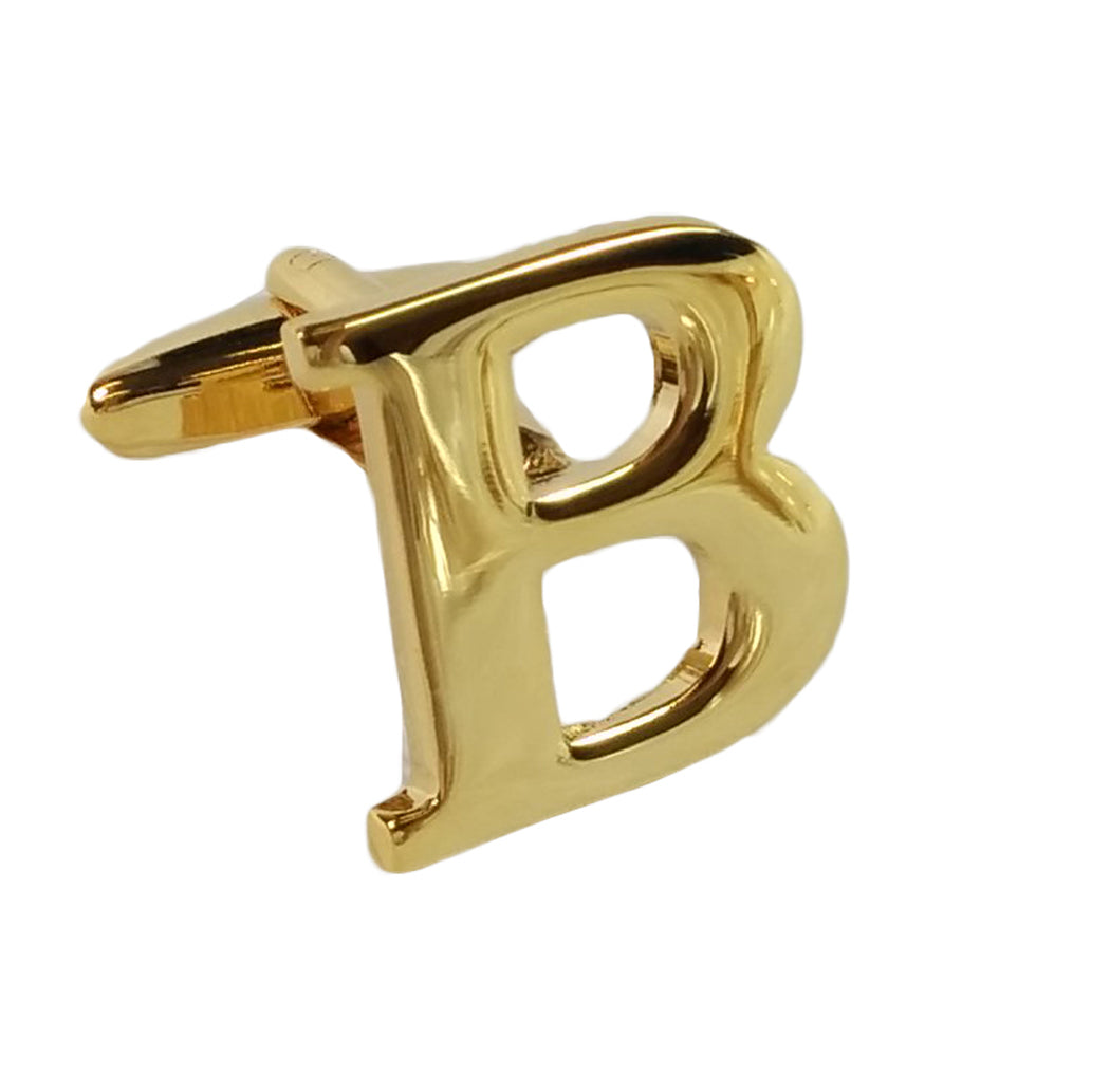 Alphabet Initial Letter Cufflinks Wedding A Pair Of Gold Letter Cufflinks