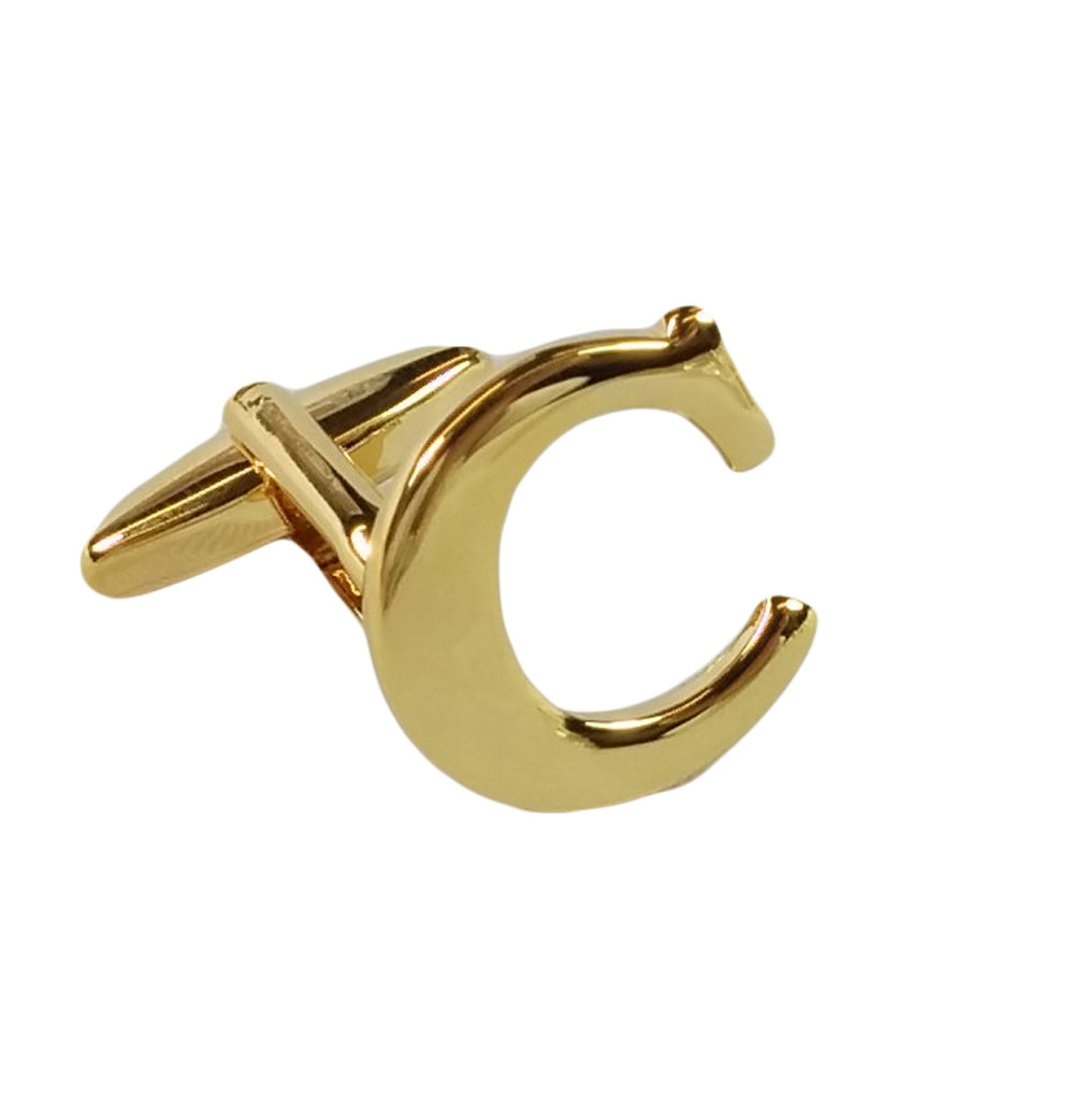 Alphabet Initial Letter Cufflinks Wedding A Pair Of Gold Letter Cufflinks