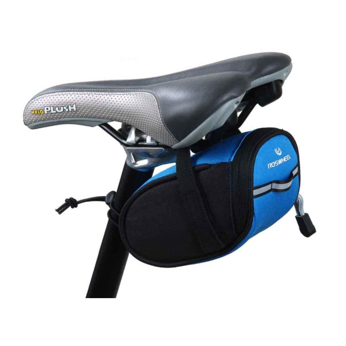 Compact Saddle Wedge Black/Blue Bike Cycling Under Seat Pack