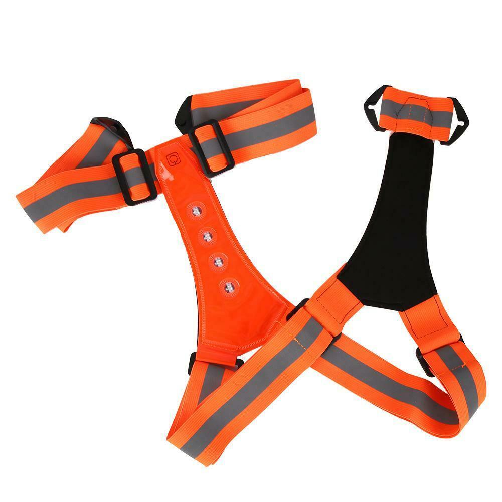 Charles William Safety Red Hi Viz Reflective Flashing Belt Cycling Walking Running Bike Bright Light Dark