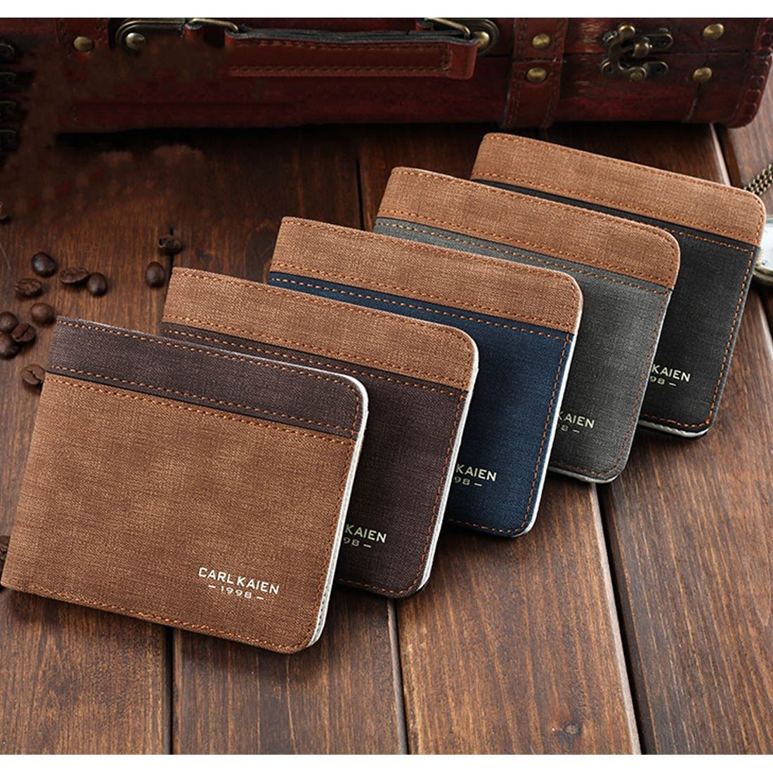 Genuine PU Leather Wallet Brown Beige Grey White Credit Card Money Purse Cash Slot