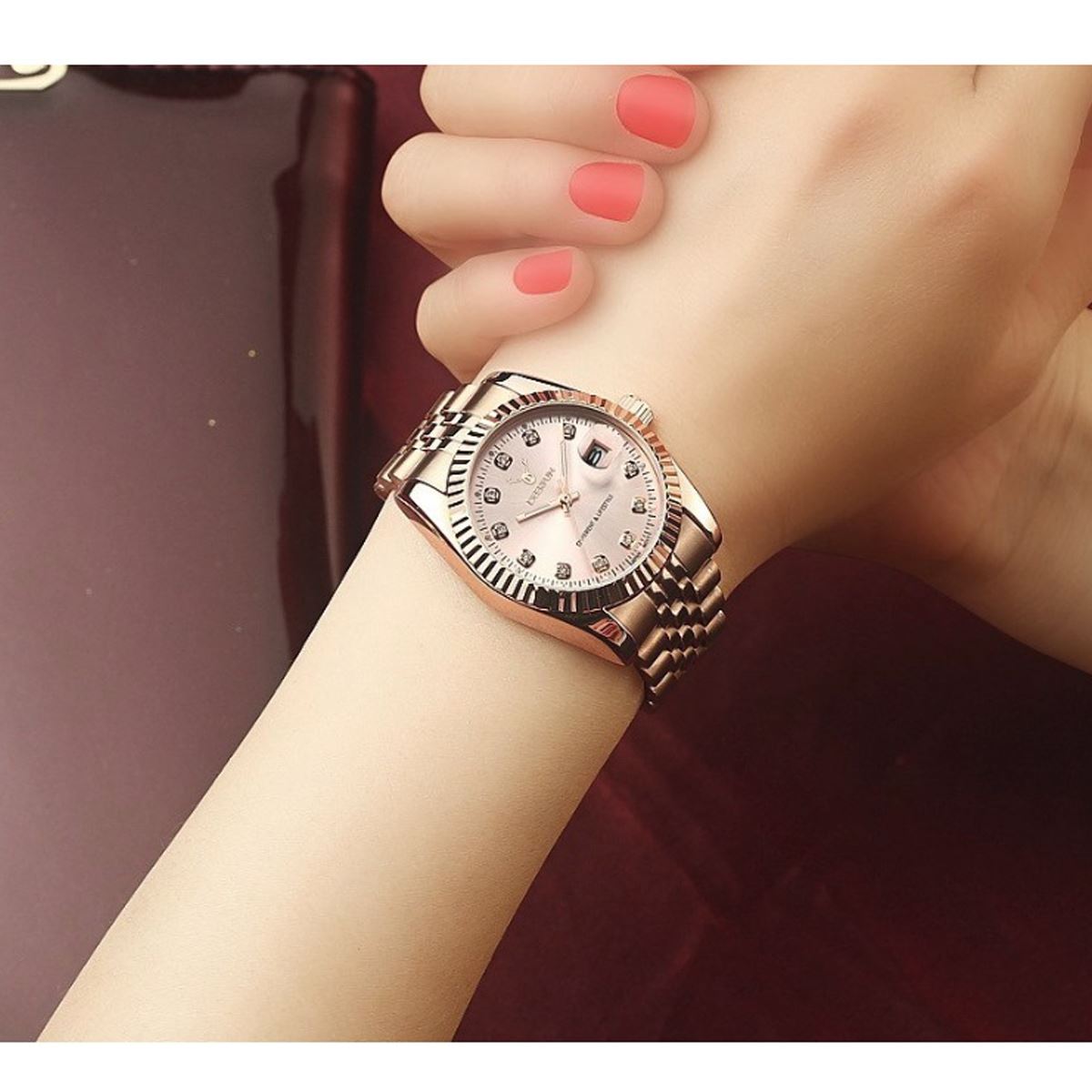 Deerfun Ladies Watch Rose Gold Silver Women Woman Smart Watches Two Tone Gold