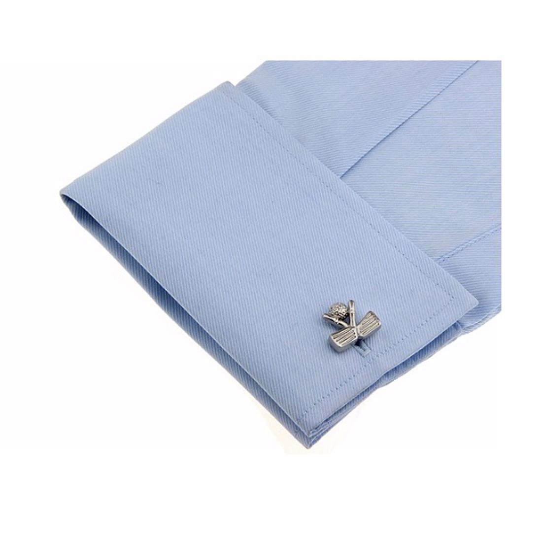 Charles William Silver Golf Clubs Cufflinks Tee Club Course Links Hole in One Course