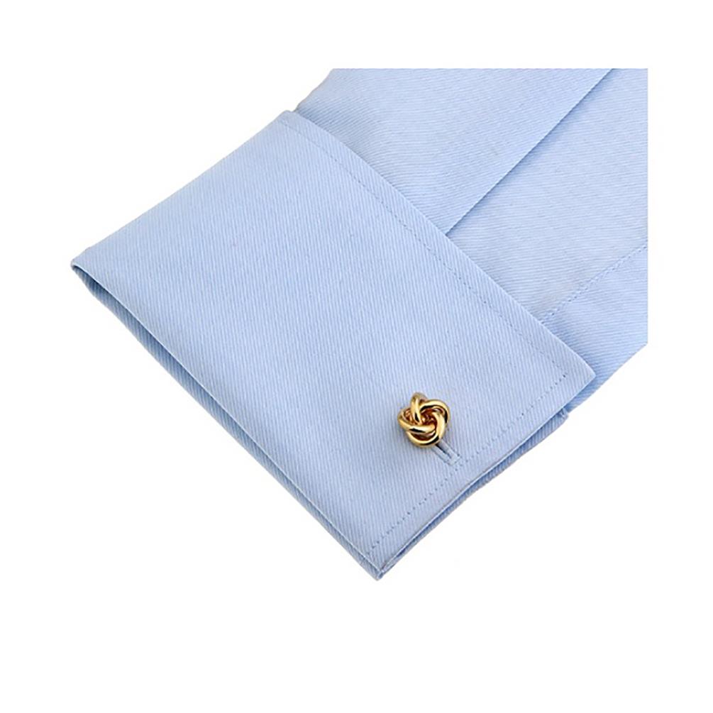 Charles William Gold Thick Rope Knot Cufflinks  Perfect For Business Smart Occasions