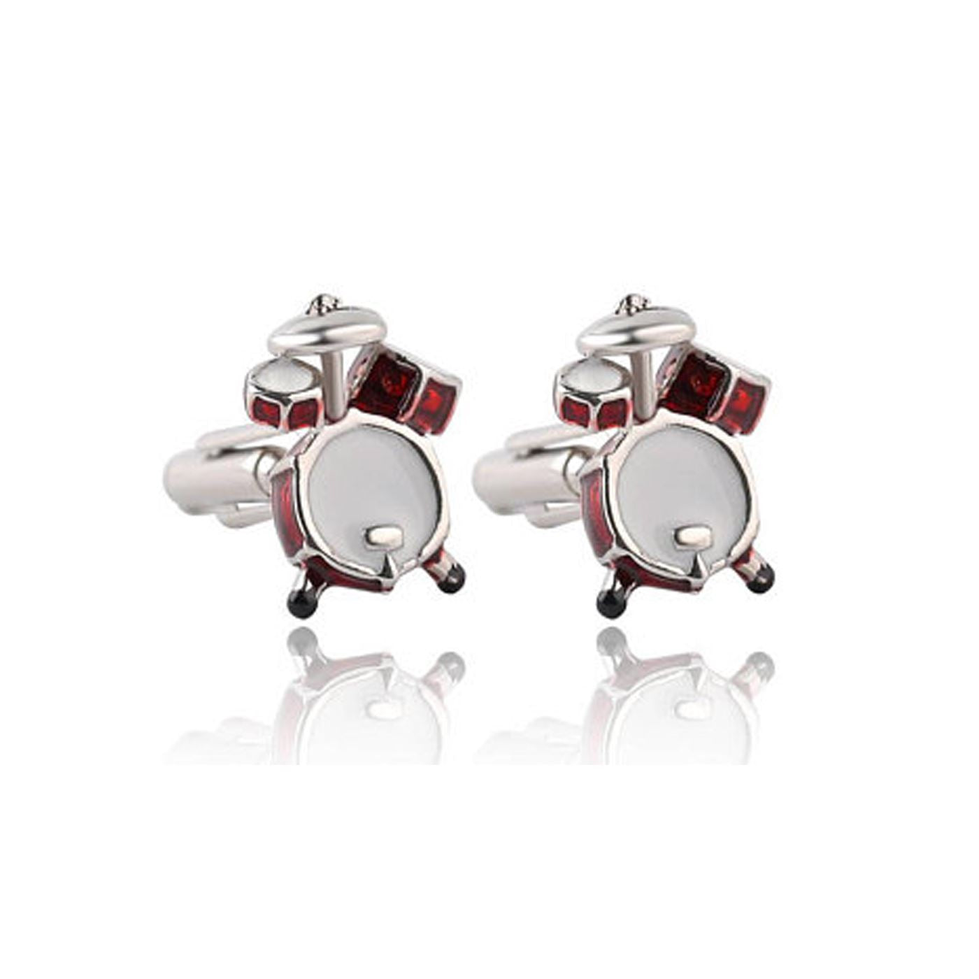 Charles William Music Drum Party Novelty Cufflinks Wedding Gift Smart Musician Play Fashion UK Seller