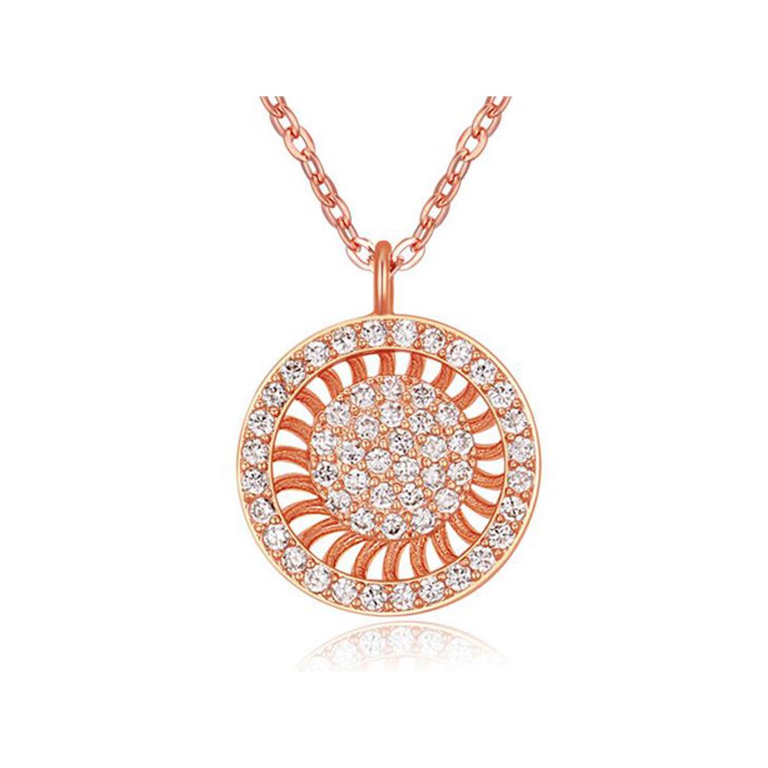 Sunray Circle Pendant Necklace Ladies Jewellery from Charles William