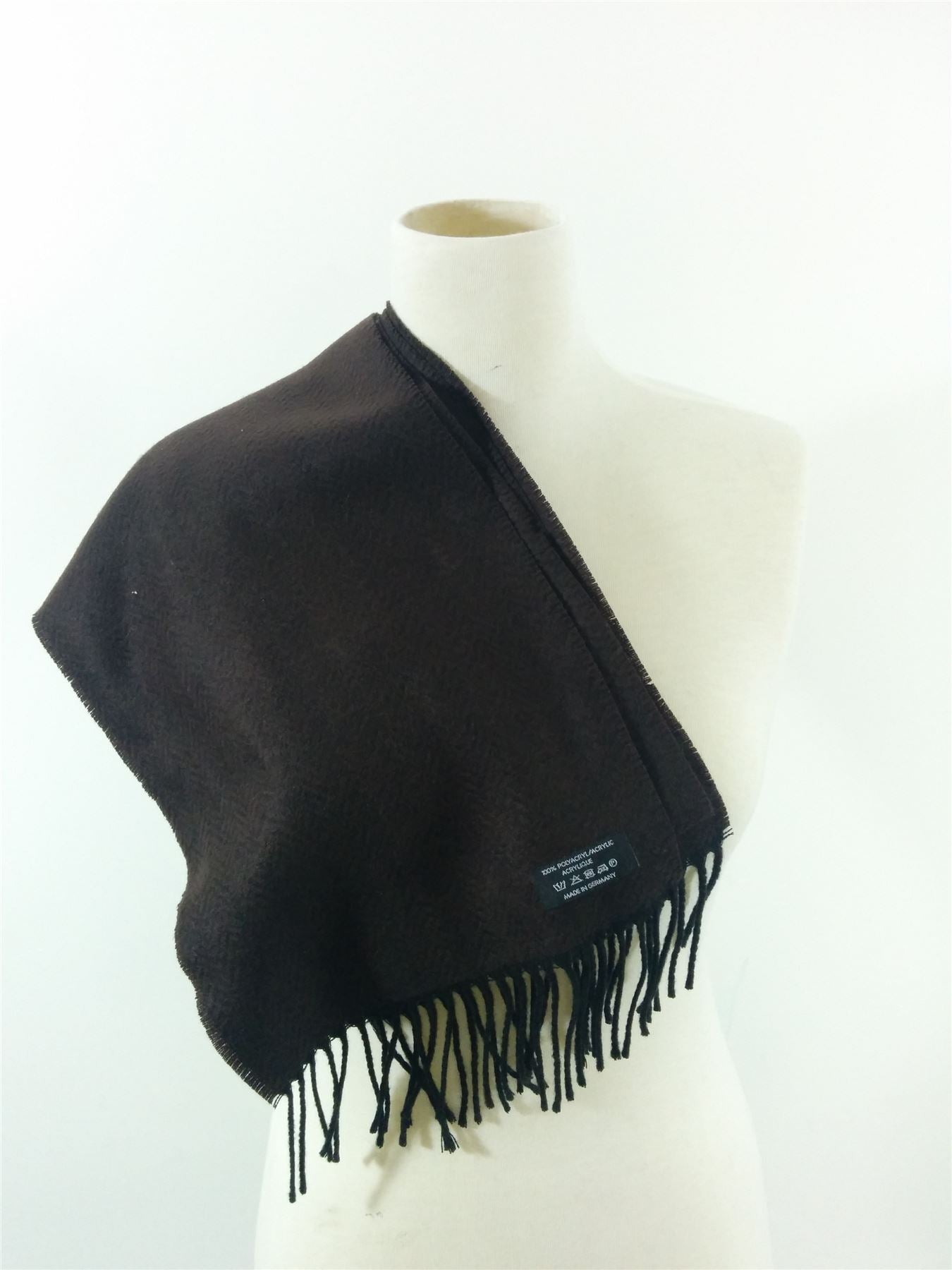 Fashion Scarf Brown Black Winter Warm Men Ladies No Label UK