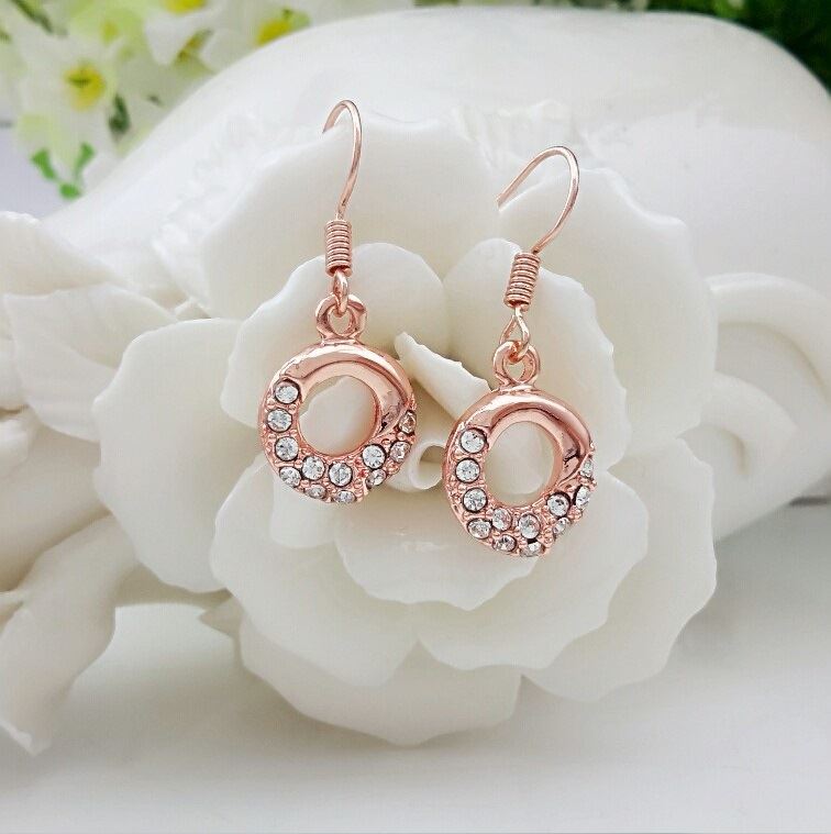 Women's Rose Gold Earrings Dangle Mix & Match Jewellery from Charles William