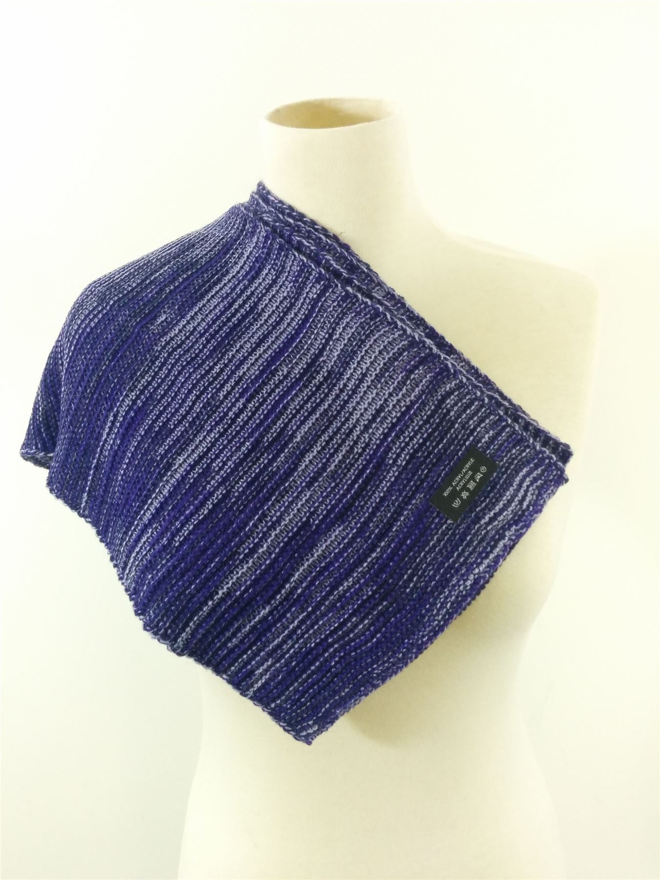 Fashion Scarf Purple White Winter Warm Men Ladies No Label UK