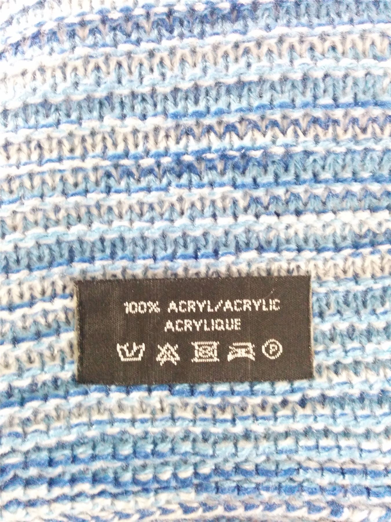 Fashion Scarf Blue White Soft Winter Warm No Label UK