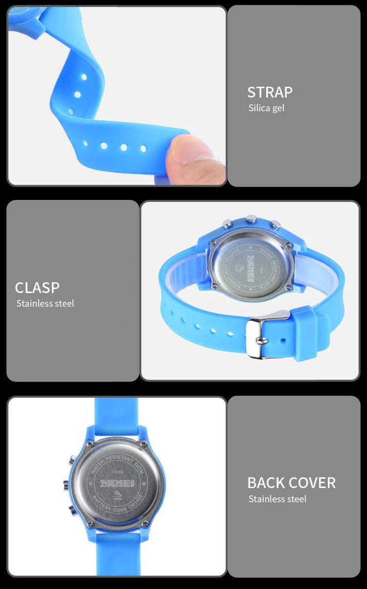 Childrens Blue Digital Watch with Date and Flashing Lights - Fun Design