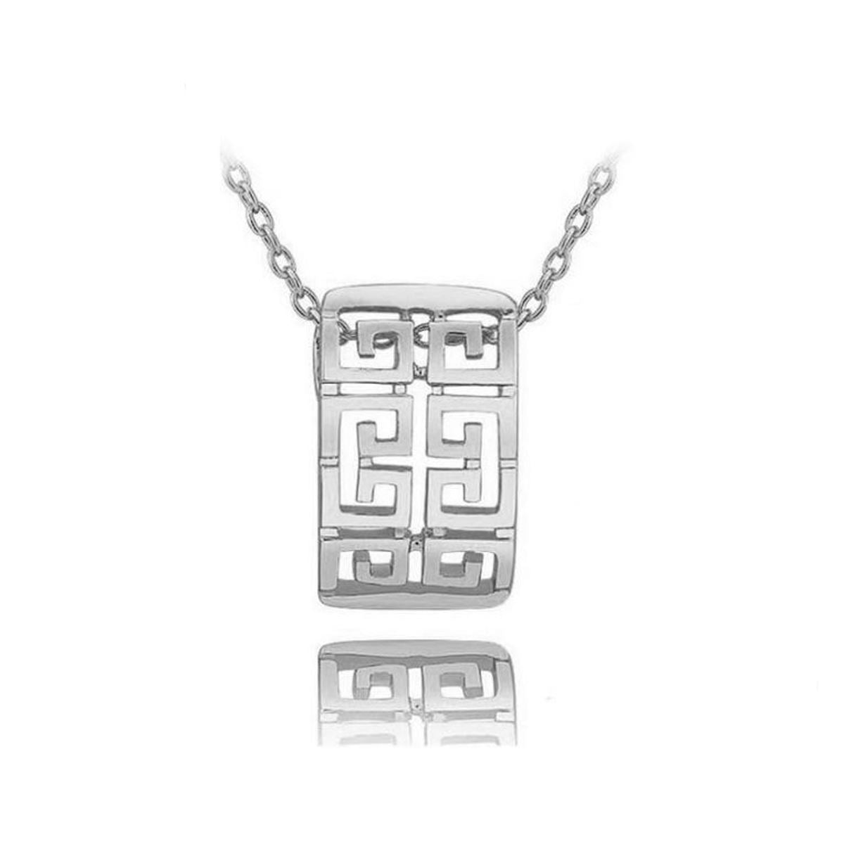 Silver Women's Necklace Roman Modern Design Gift Christmas Jewellery UK Seller