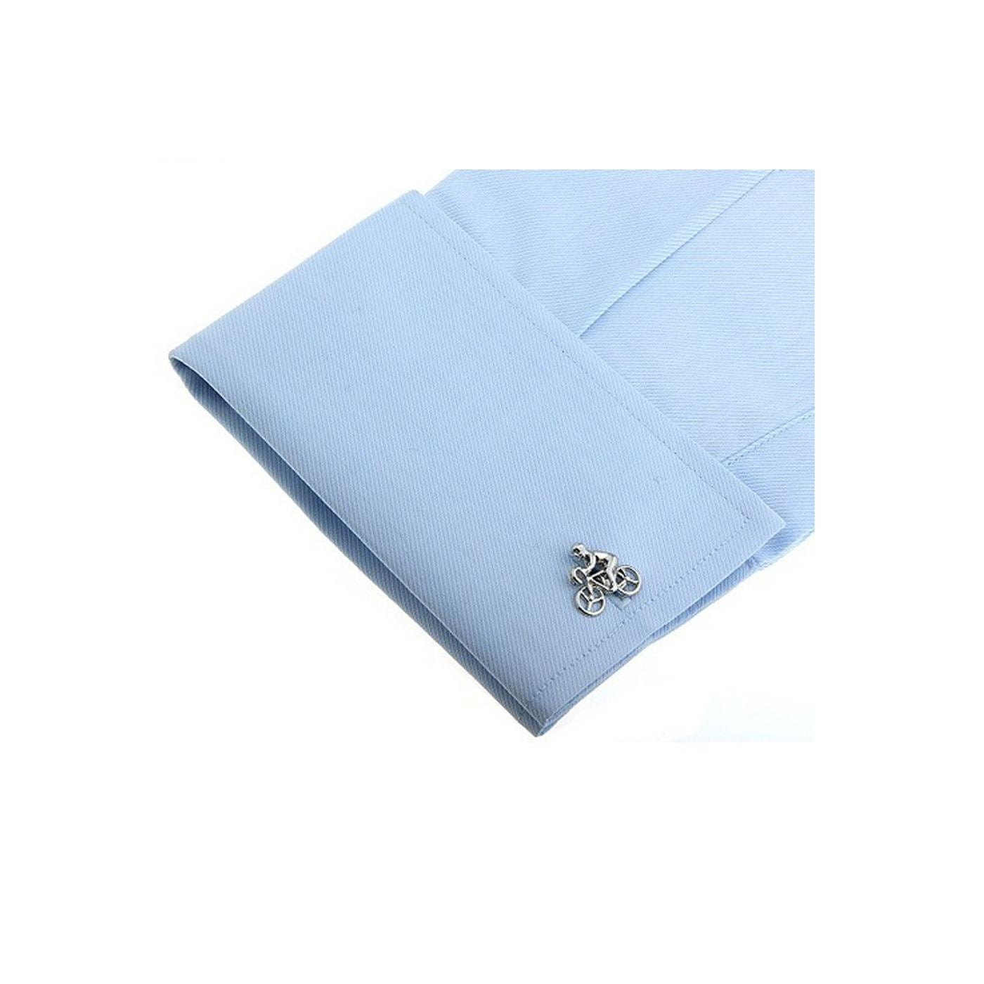 Charles William Luxury Silver Tour De France Cufflinks Cycling Sports Bike Cycle Gift Yellow Jersey UK