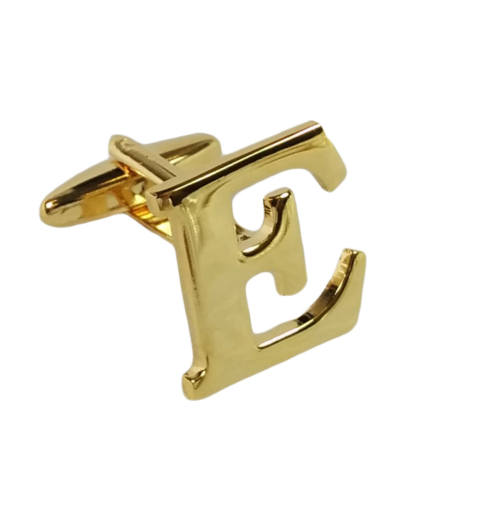 Alphabet Initial Letter Cufflinks Wedding A Pair Of Gold Letter Cufflinks