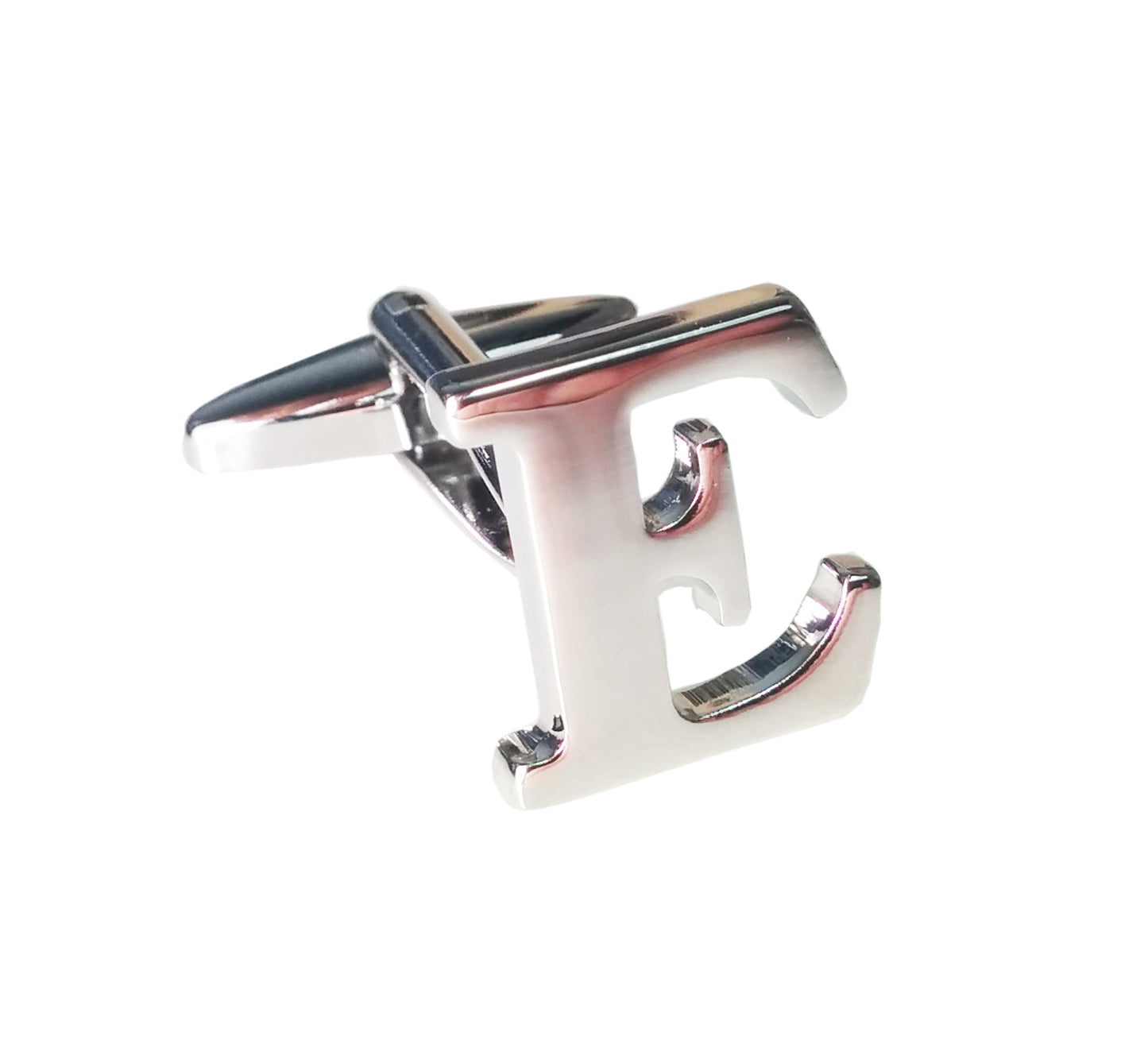 Charles William SINGLE Silver Alphabet Initial Letter Cufflinks Wedding Formal Business Mix & Match