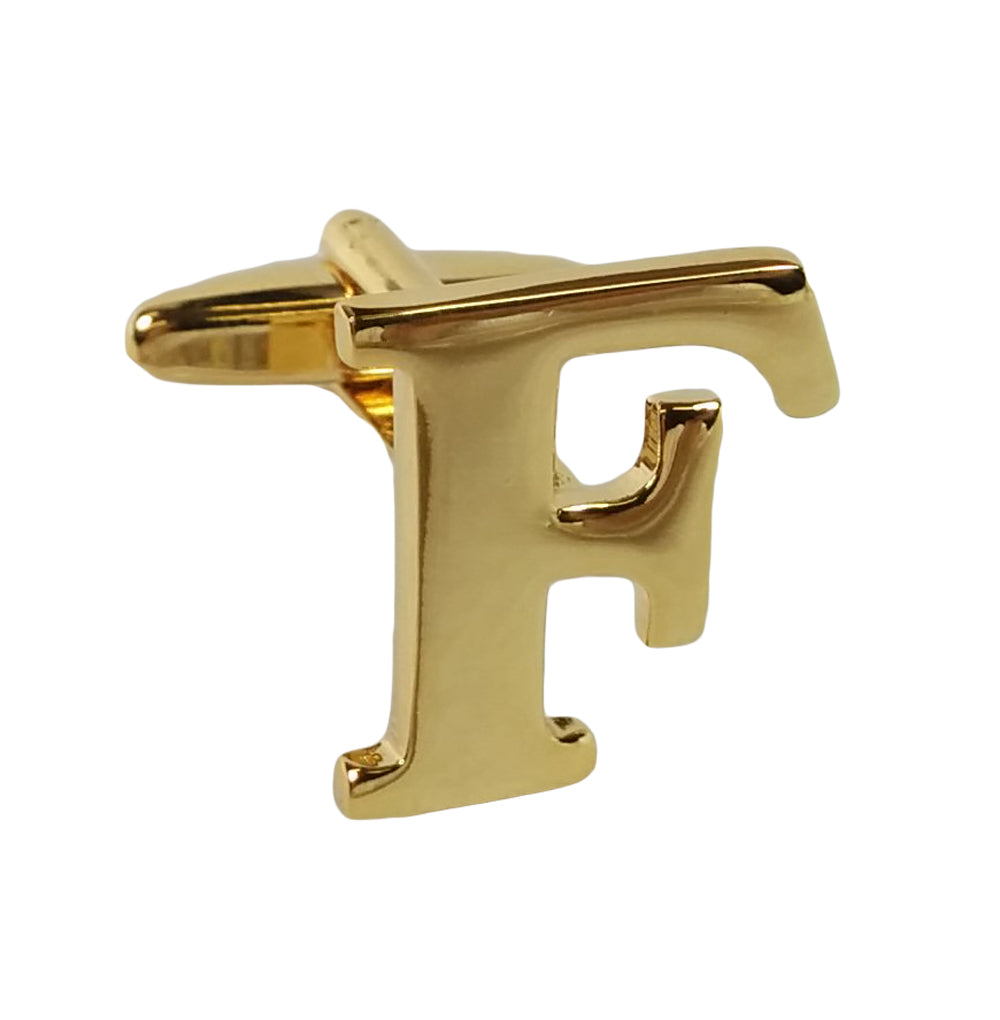 Alphabet Initial Letter Cufflinks Wedding A Pair Of Gold Letter Cufflinks