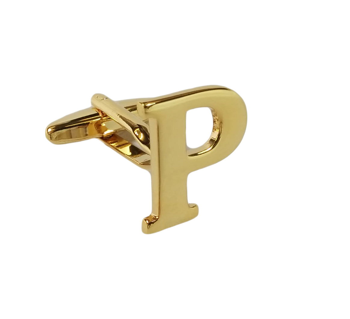 Alphabet Initial Letter Cufflinks Wedding A Pair Of Gold Letter Cufflinks