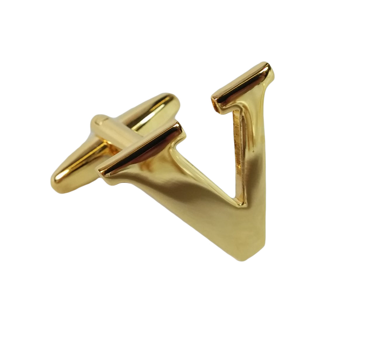 Alphabet Initial Letter Cufflinks Wedding A Pair Of Gold Letter Cufflinks