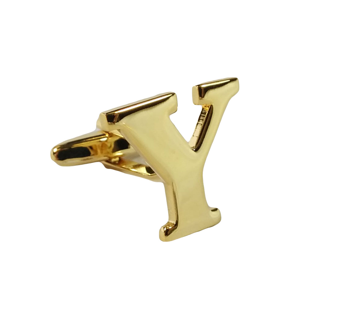 Alphabet Initial Letter Cufflinks Wedding A Pair Of Gold Letter Cufflinks