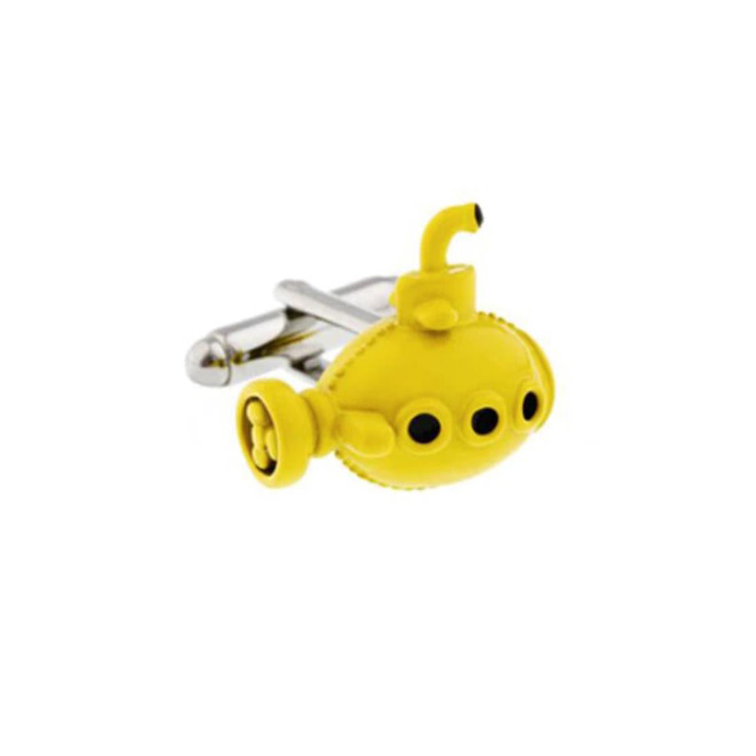 Charles William Yellow Submarine Cufflinks Song Music Water Sea Navy Deep Sea Dive Sailor