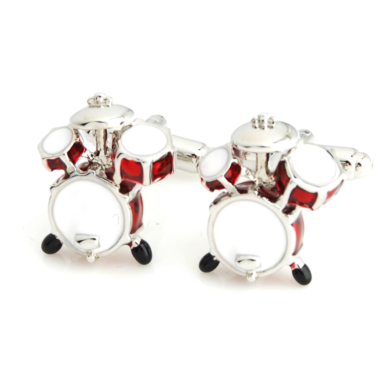 Charles William Music Drum Party Novelty Cufflinks Wedding Gift Smart Musician Play Fashion UK Seller