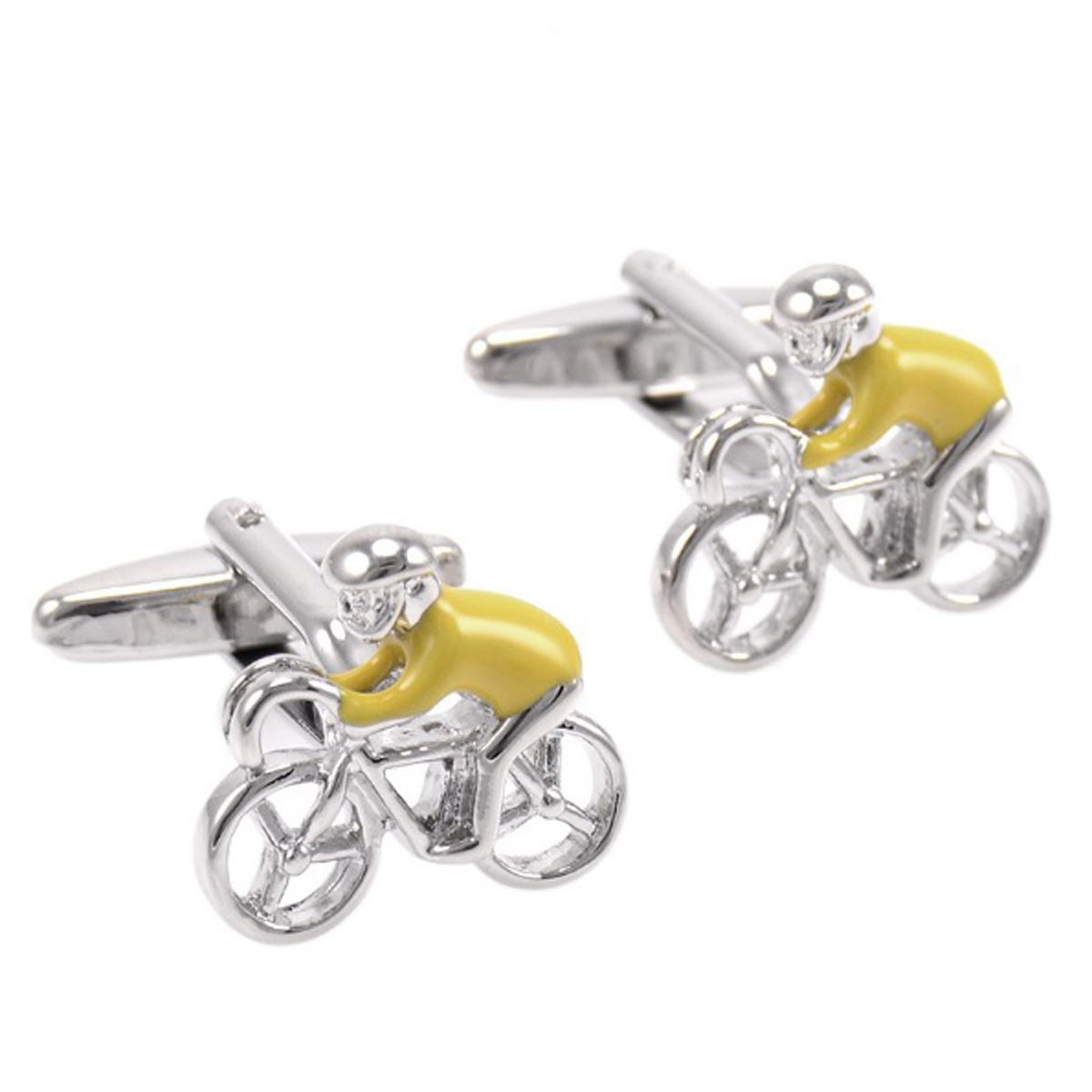 Charles William Yellow Jersey Tour De France Cycling Sports Cufflinks Bike lover Perfect Gift UK Seller
