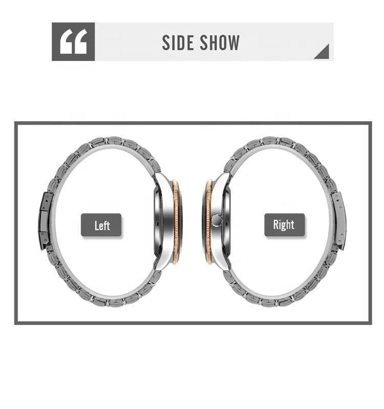 Skmei Automatic Watch Silver Strap Blue Dial Sweep Seconds Luminous Date Display