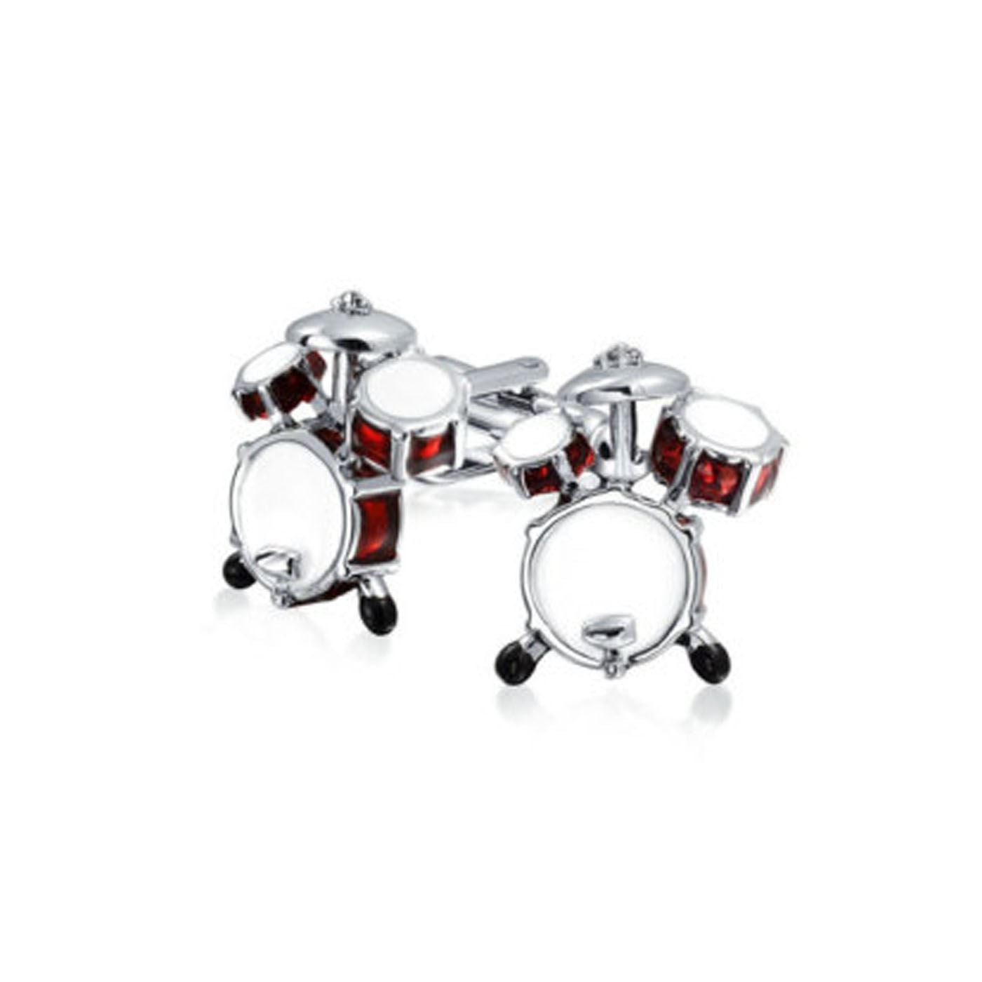 Charles William Music Drum Party Novelty Cufflinks Wedding Gift Smart Musician Play Fashion UK Seller
