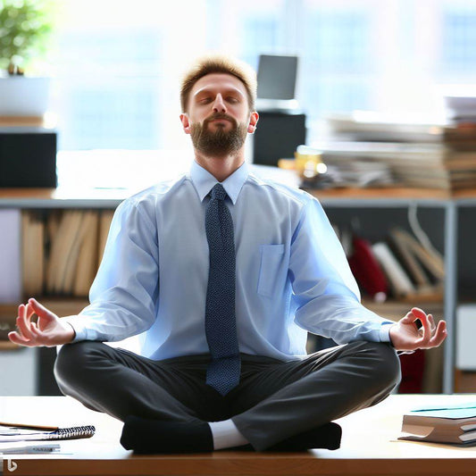 How do I cope in a busy office enviroment and meditate to relieve stress?