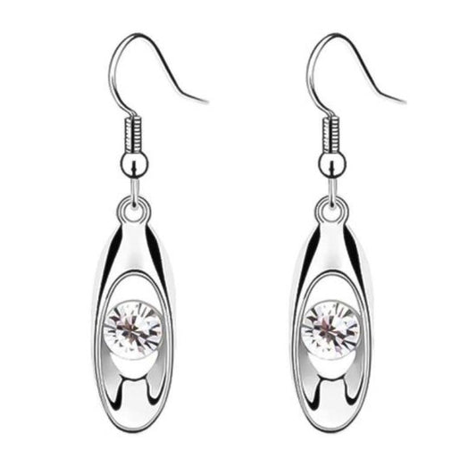 Charles William Young Silver Earring CZ Stones Jewellery Girlfriend