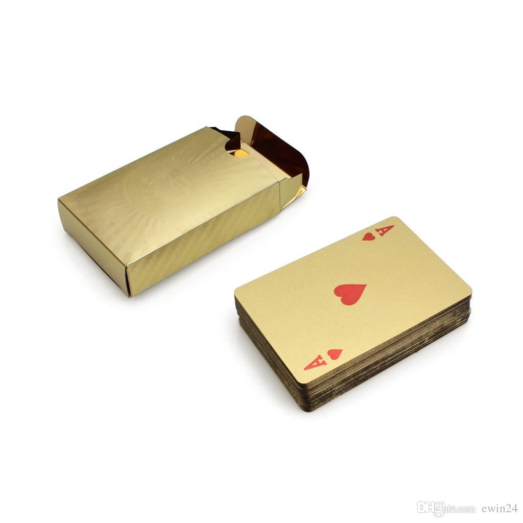 Premium 24K Gold Playing Card Euro Golden Foil Full Poker High Waterproof Deck Cards