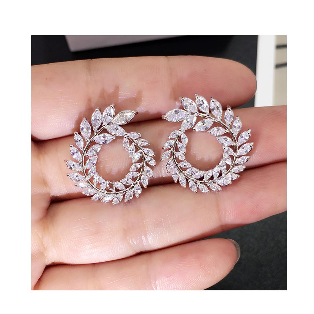 Charles William Gold Earring Statement Circle Round Jewellery Ladies Teens Woman