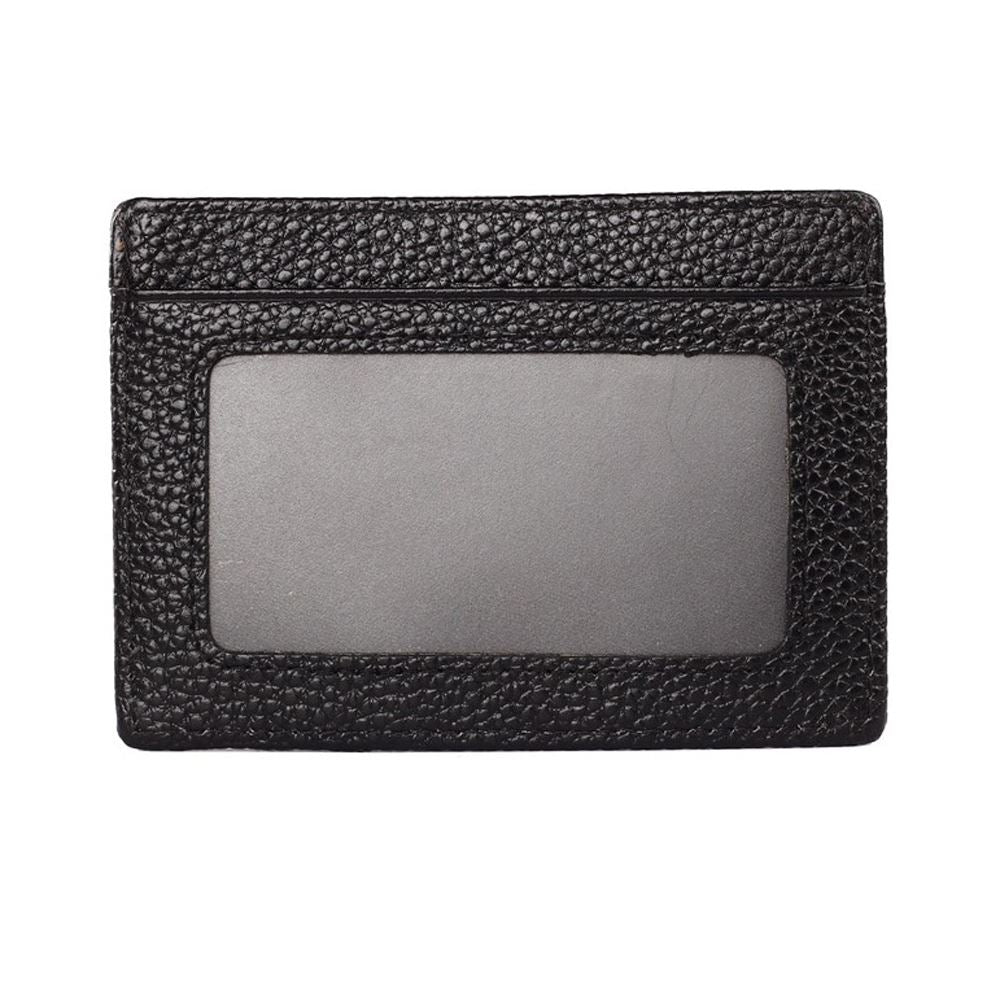 Black Genuine Real Leather Magnetic Money Clip Cash And Card ID Slim Holder UK