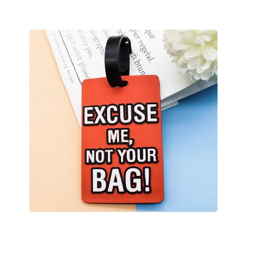 Luggage tag Suitcase Name Label ID Pouch Fun Novelty Holiday Travel Bag