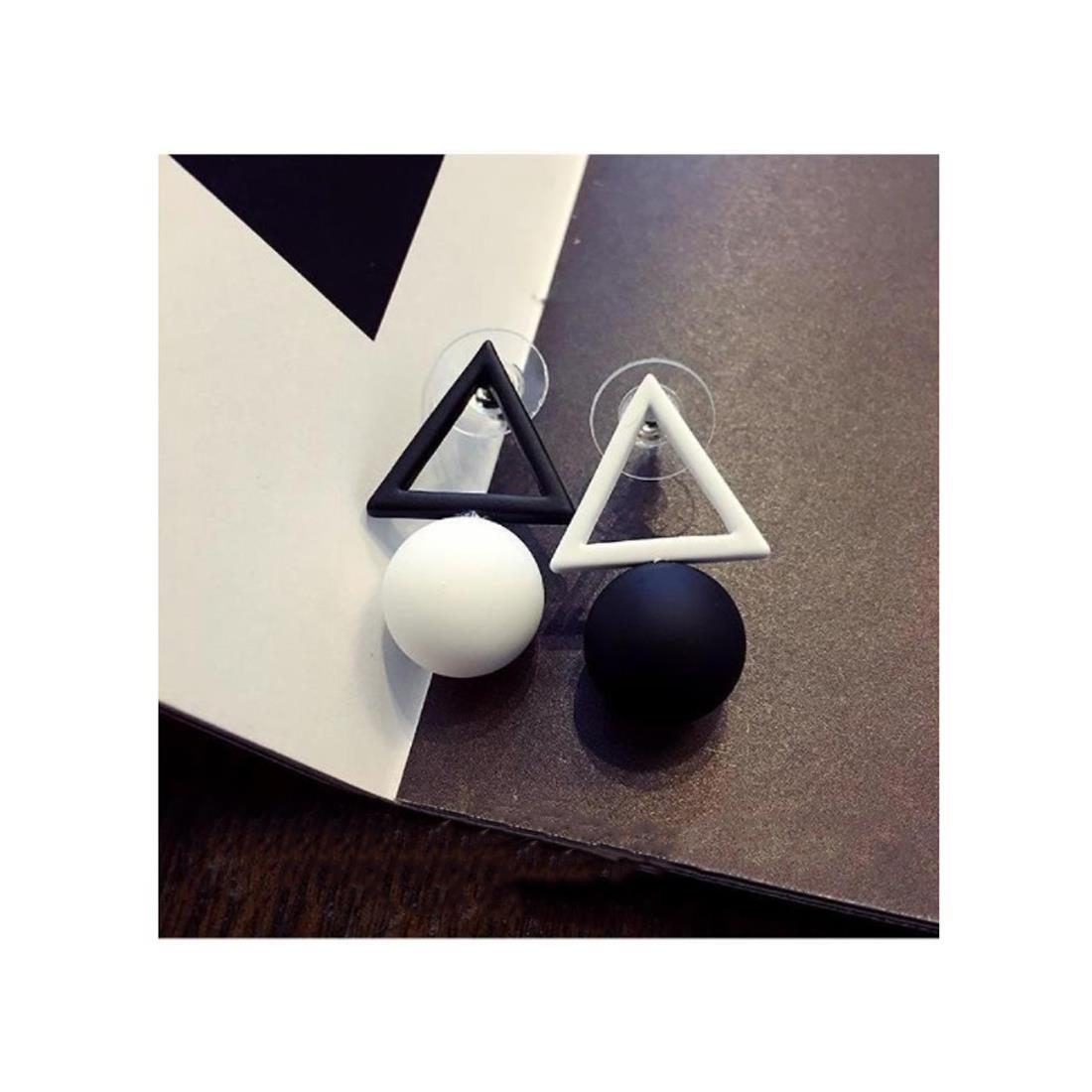 Charles William Triangle and Circle Unique Earring