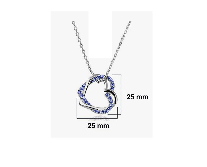 Silver Heart Jewellery Charles William Blue Necklace