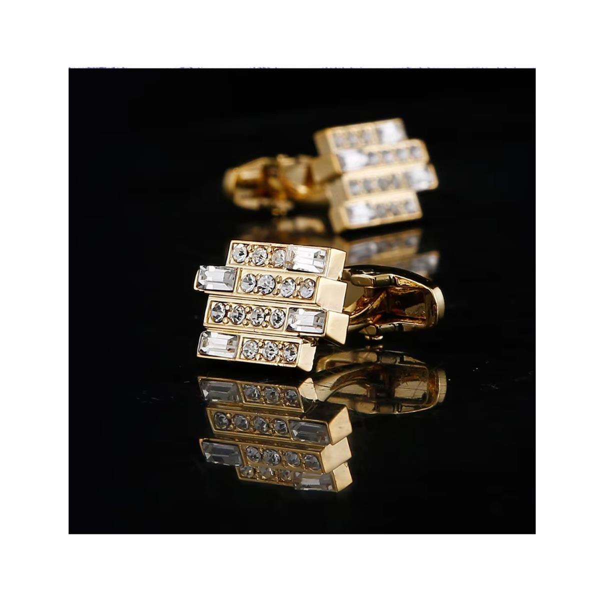 Gold Cufflinks with Stunning Elements from Charles William London