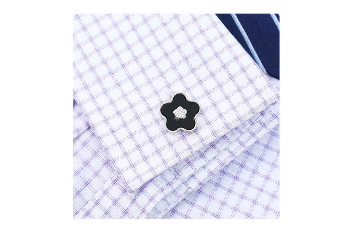 Luxury Silver Cufflinks Snowflake Flower Design Great Gift Elegant Present