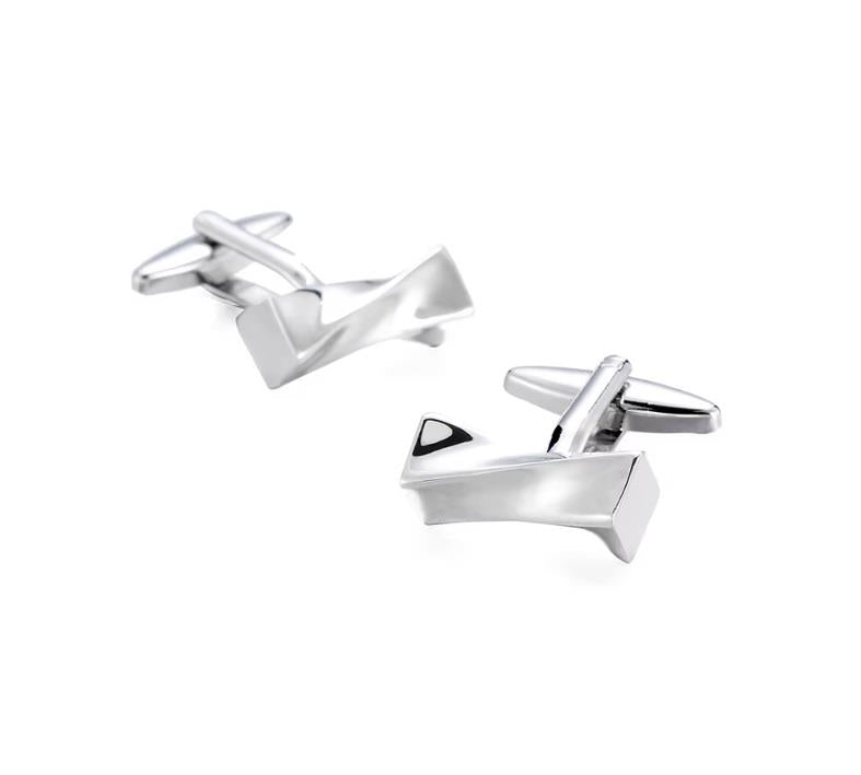 Silver Cufflinks Unique Twist Design Premium Quality UK Stock