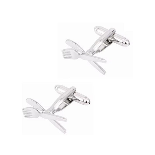 Charles William Cutlery Knife Fork Novelty Cufflinks