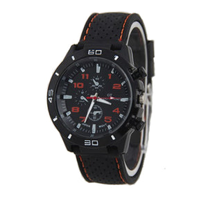 Stainless Steel Analogue GT F1 Watch Black and Orange Comfortable Strap