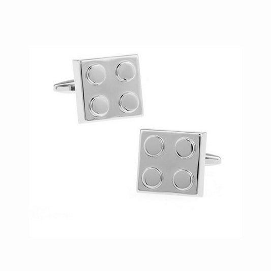 Charles William Silver Lego Cufflinks Present Build Block Game Toy