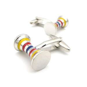 Charles William Barrel Cufflink Novelty Pattern