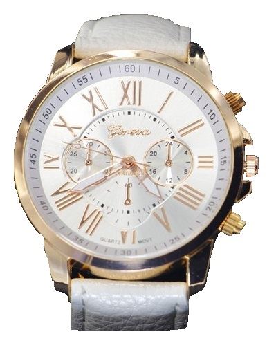 Ladies or Girls Analogue Sport Smart Rose Gold Watch in White