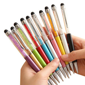 Charles William Ball Point Gift Pen - Real Crystal Elements & Stylus
